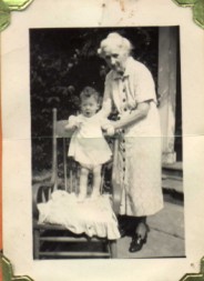 Mary 
        Faulkner and my mother, as a child